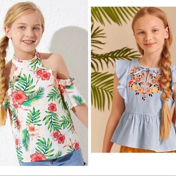 𝅺GIRL Floral Blouses Size 7Y - Picture 13 of 13